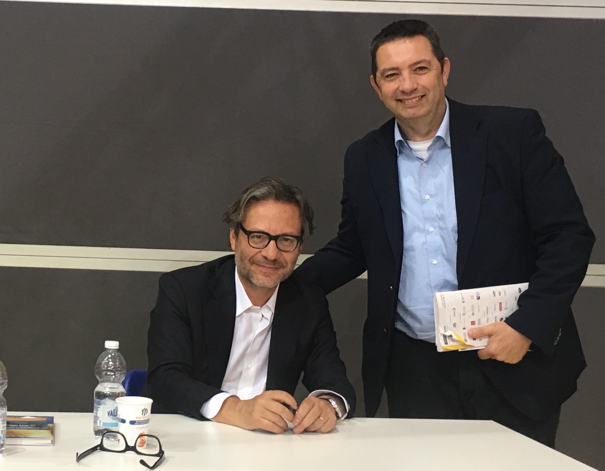 Alberto D'Auria con Massimo Recalcati